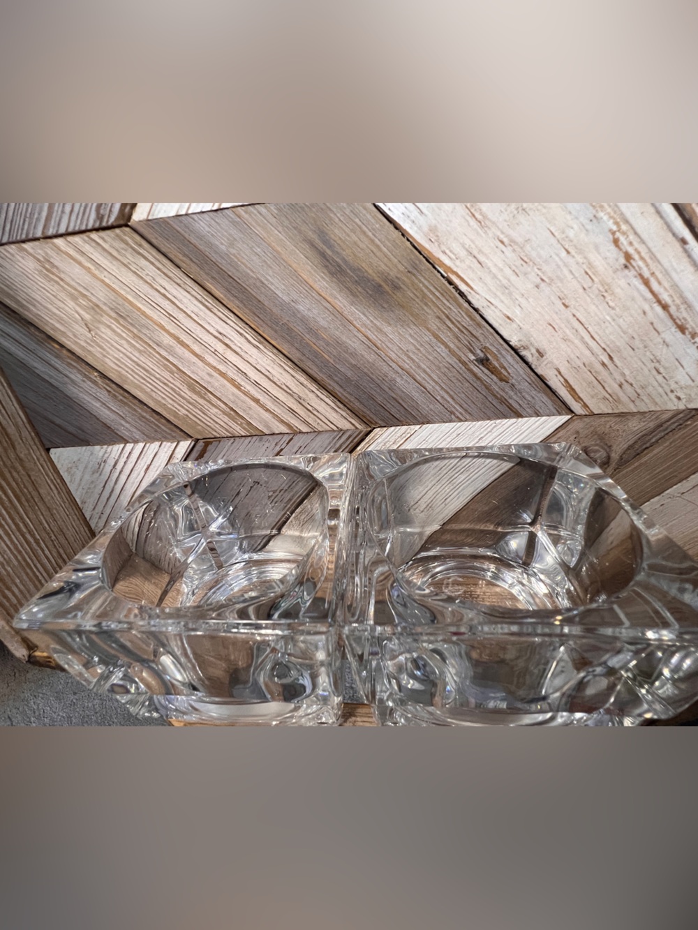 Crystal Candle Holders, Bathroom Organizers - set of 2 - Picture 1 of 3